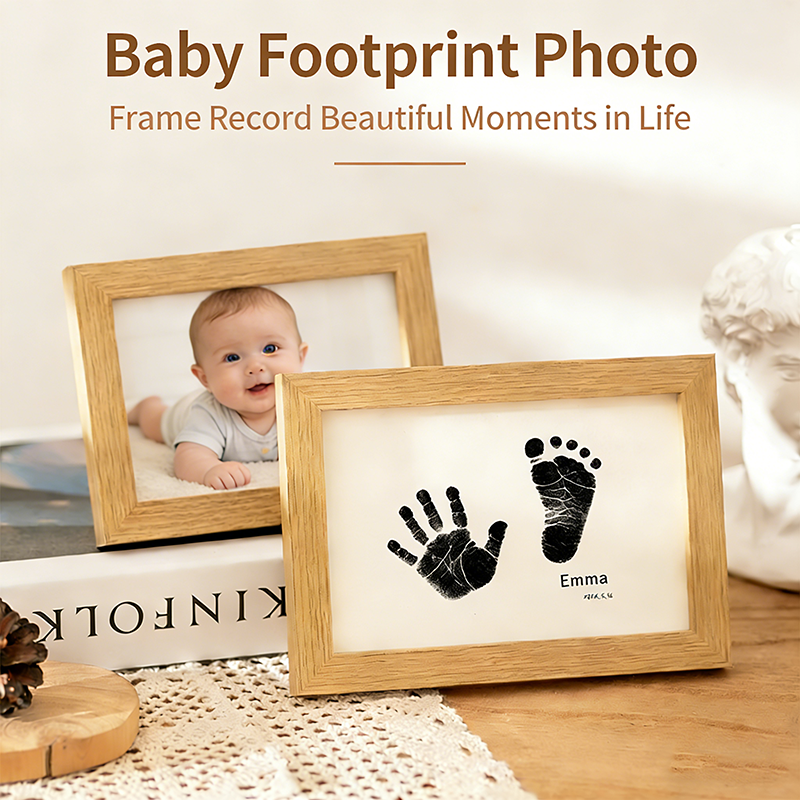 Engraved Wood Frame - Diy Wooden Baby Pet Paw Print