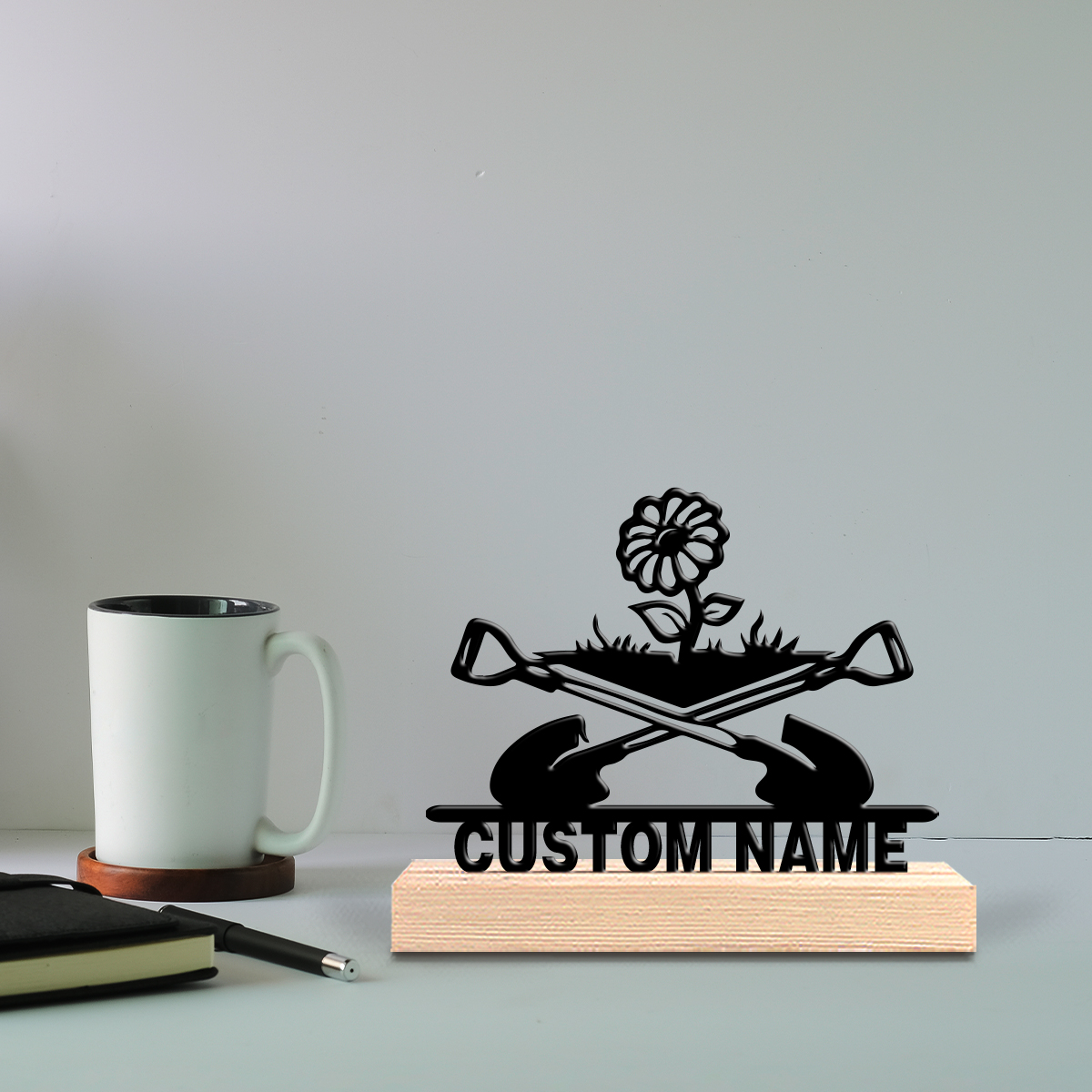 Engraved Wood Frame - A modern minimalist customization Flowers and