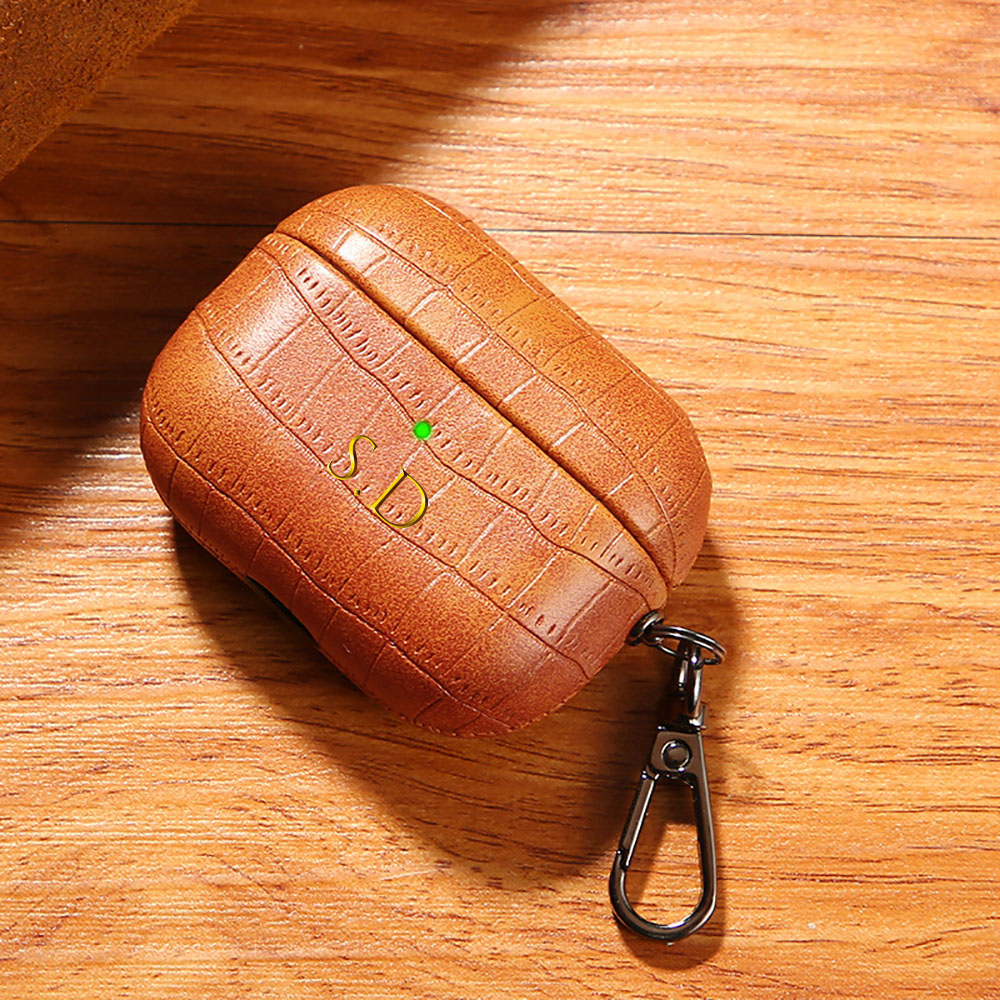 For Airpods 1 2 3 4 Pro 2 Luxu - مراجعة Monogram Keychain Leather وسعره