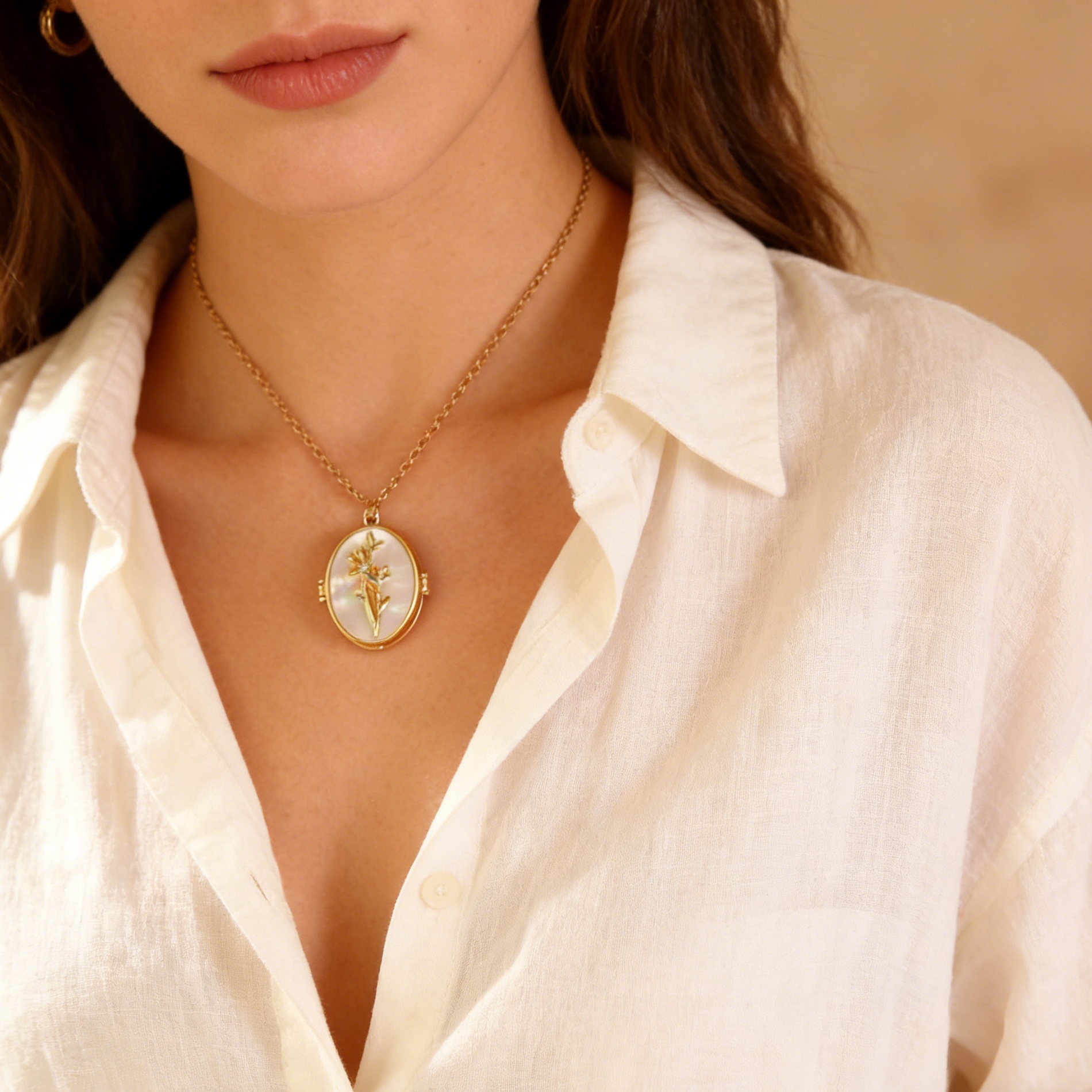 Diamon Birth Flower Custom Col - مراجعة Birth Flower Necklace وسعره