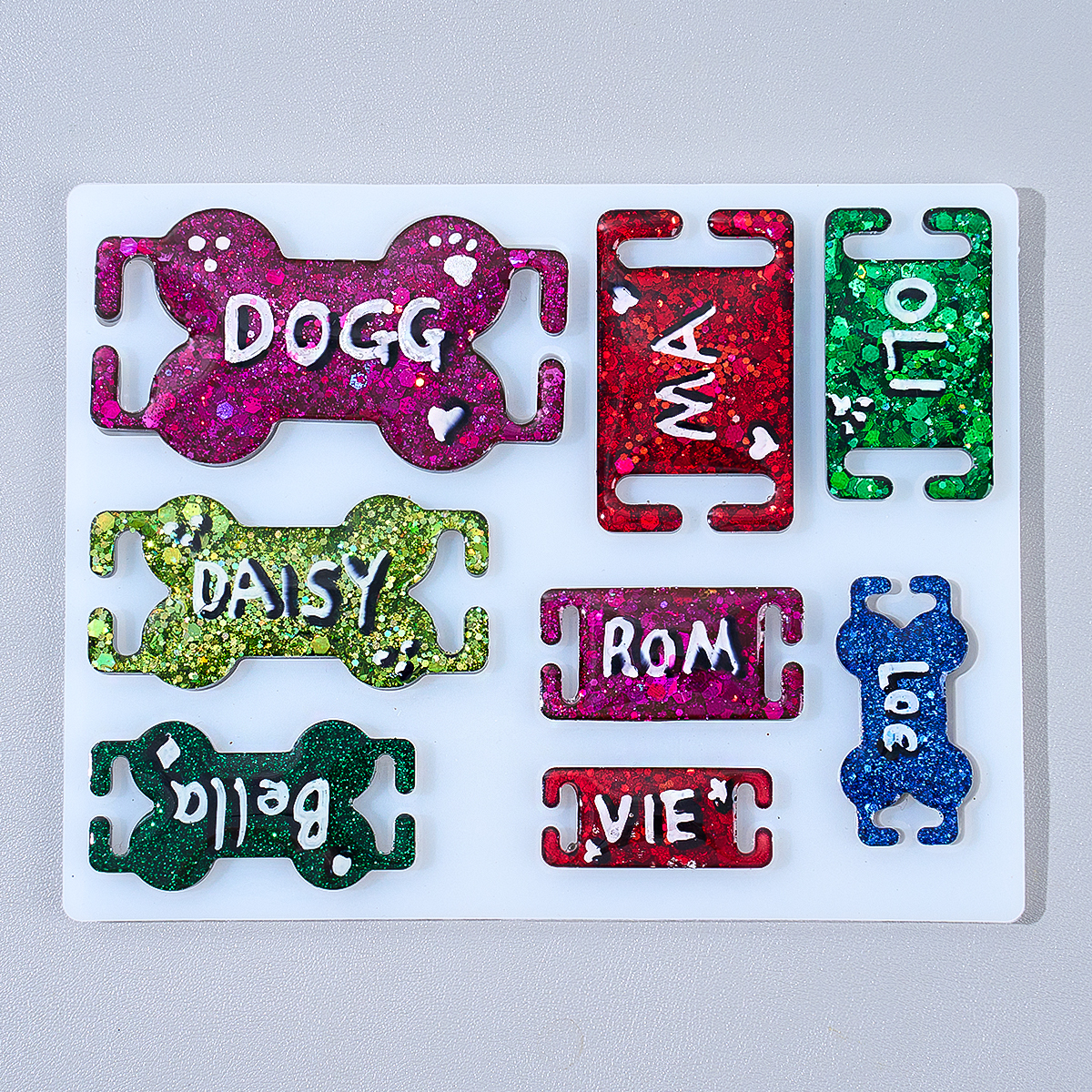 DIY Cat Dog ID Tag Silicone Mo - مراجعة Name Necklace Custom وسعره