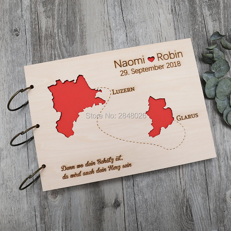 Rustic personalized wedding gu - مراجعة Custom Photo Book وسعره