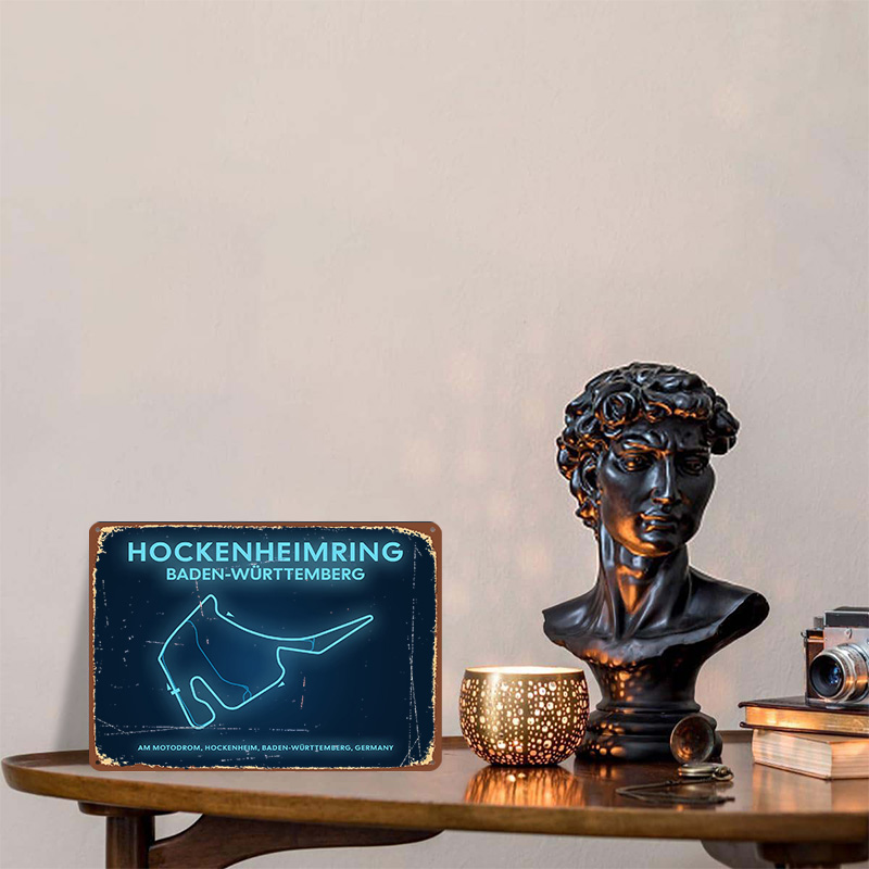 Hockenheimring Circuit Neon Ma - مراجعة Custom Map Poster وسعره