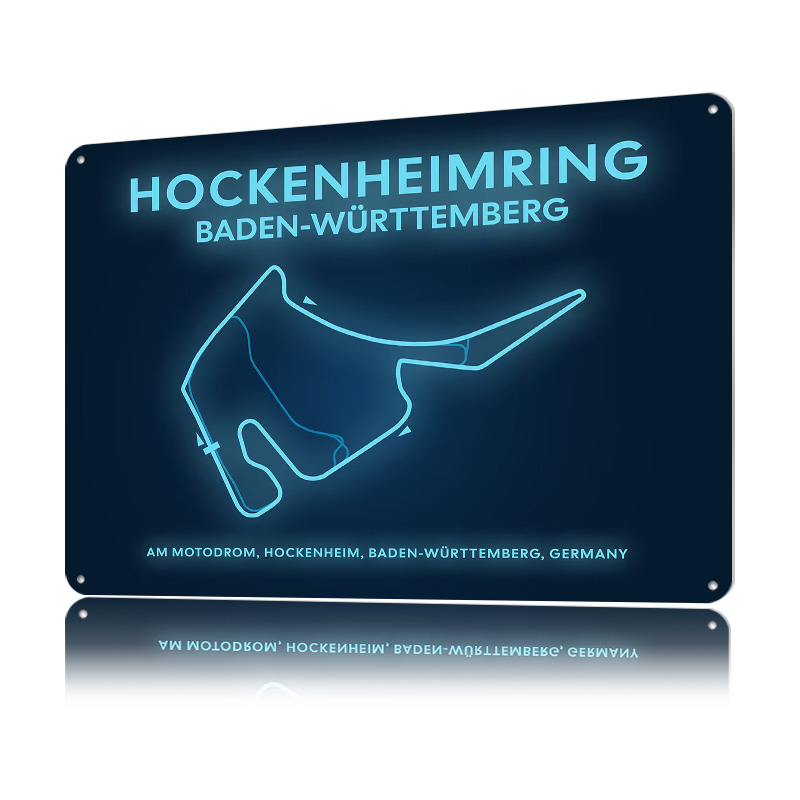 Hockenheimring Circuit Neon Ma - مراجعة Custom Map Poster وسعره