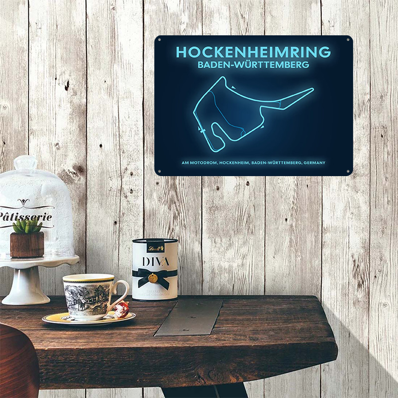 Hockenheimring Circuit Neon Ma - مراجعة Custom Map Poster وسعره