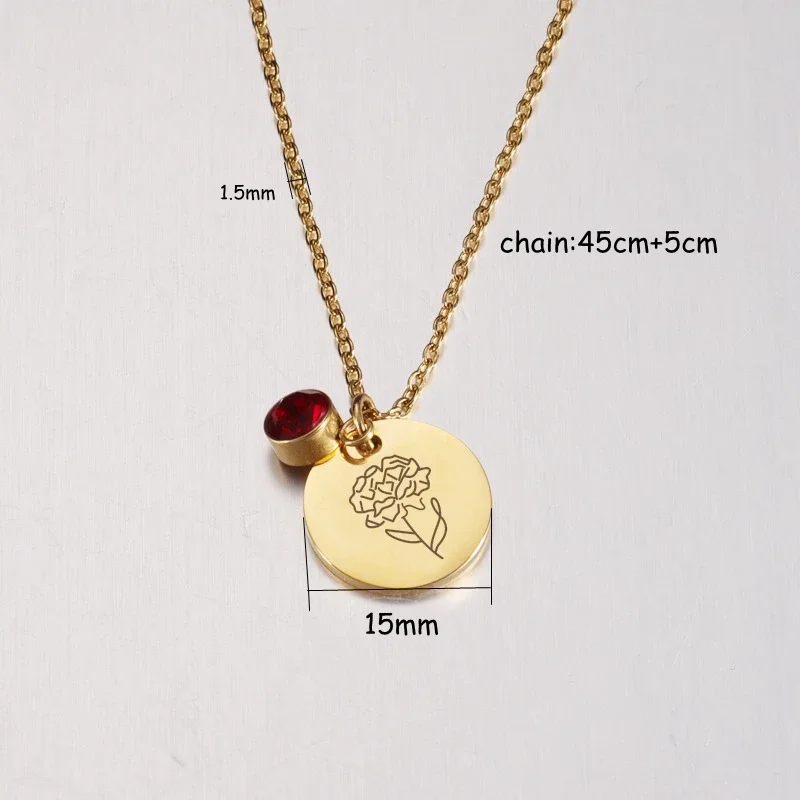 Birth Month Flowers Clipart Fl - مراجعة Birth Flower Necklace وسعره