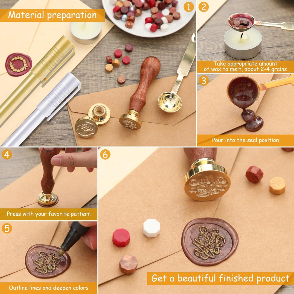 Custom Wax Seal Stamp, Persona - مراجعة Wax Seal Letter Kit وسعره
