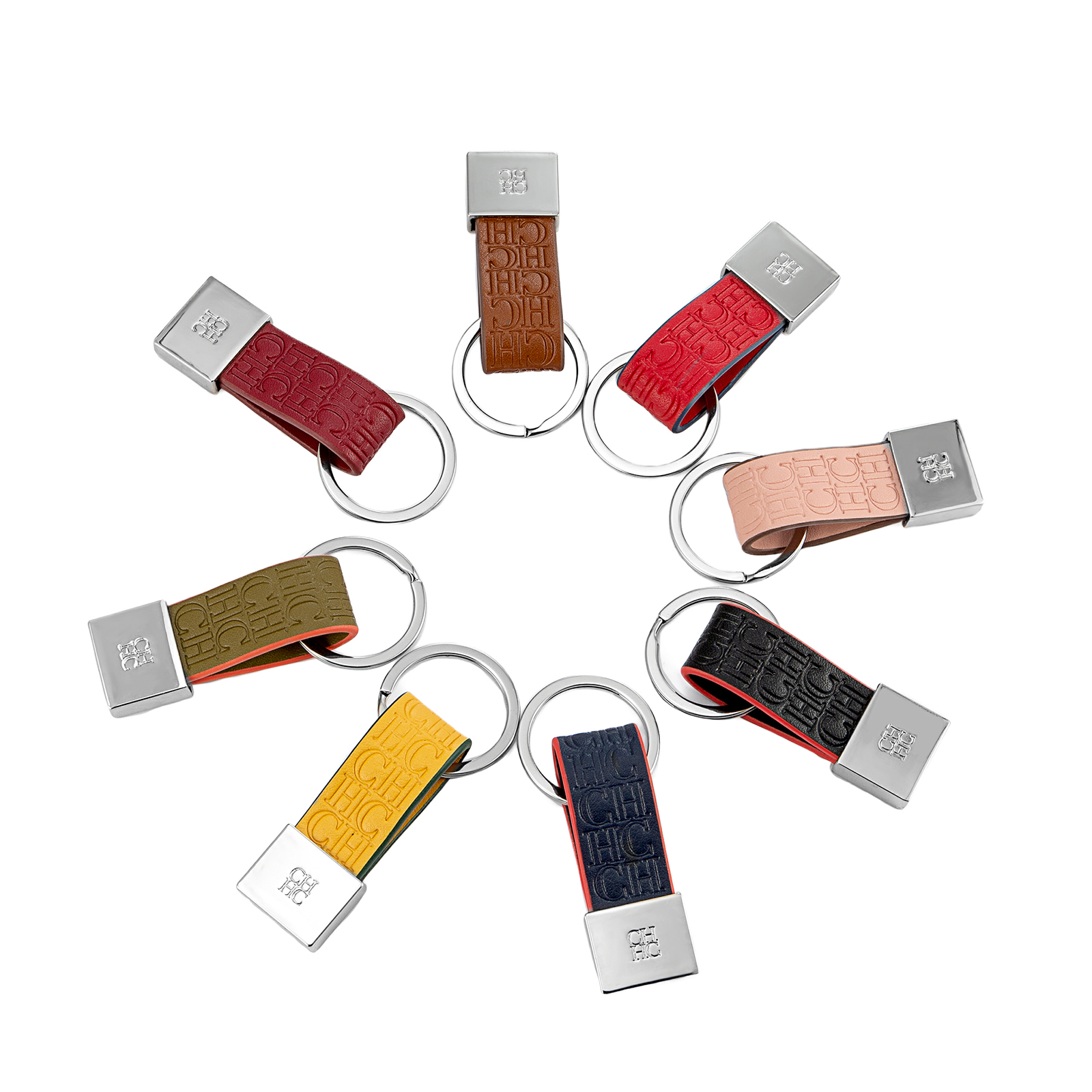 CH Embossed Monogram Leather K - مراجعة Monogram Keychain Leather وسعره