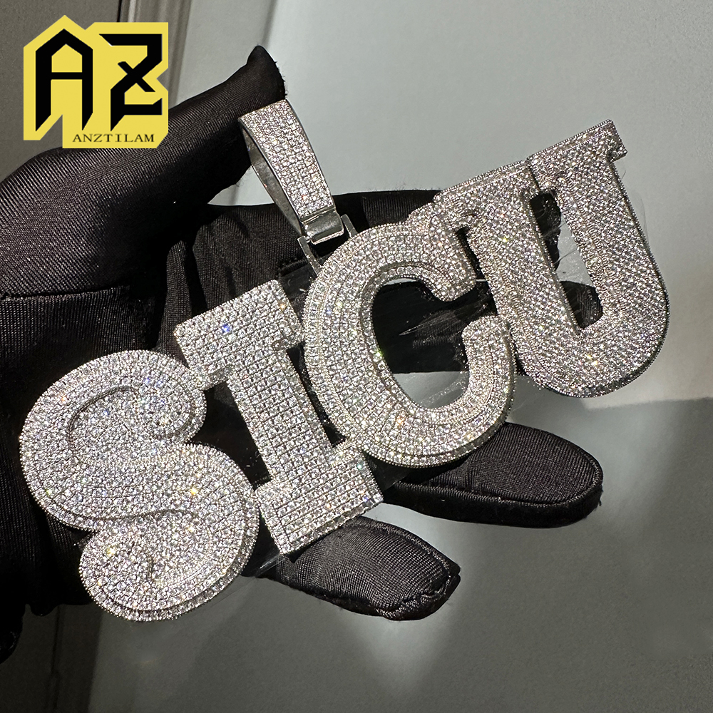 BIG Customized Name Letters Ic - مراجعة Name Necklace Custom وسعره