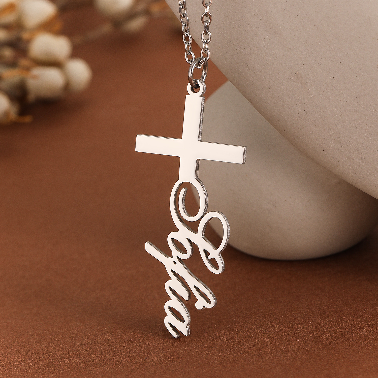 1pc Personalized Easter Gift S - مراجعة Name Necklace Custom وسعره