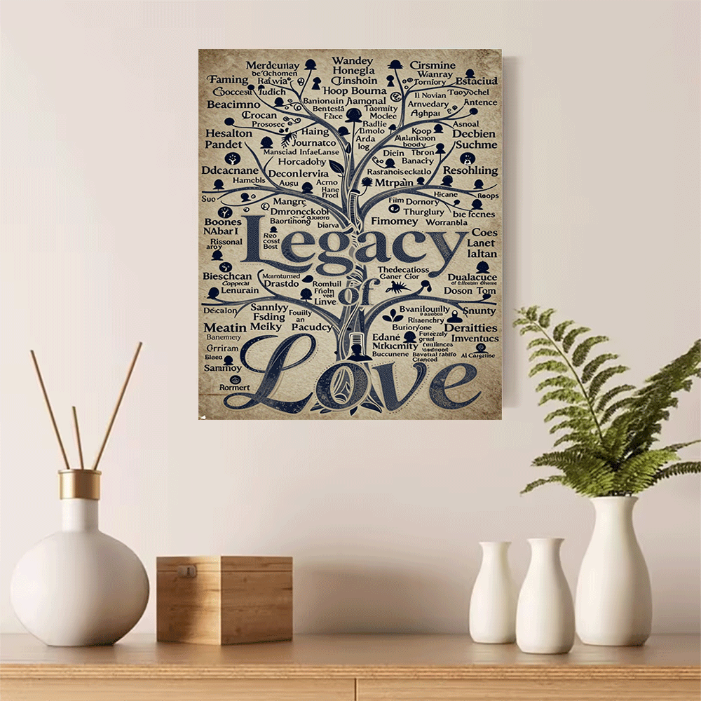 1PC-Unframed Canvas poster wal - مراجعة Family Tree Print وسعره