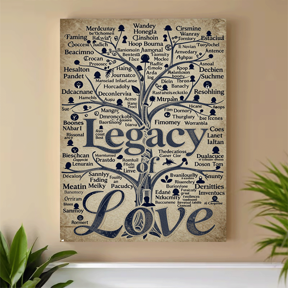 1PC-Unframed Canvas poster wal - مراجعة Family Tree Print وسعره