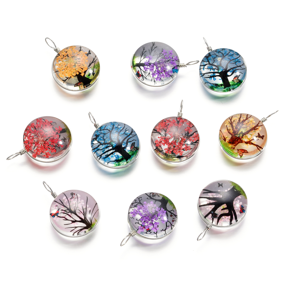 5pcs/lot 20x29mm Jewelry Cryst - مراجعة Birth Flower Necklace وسعره