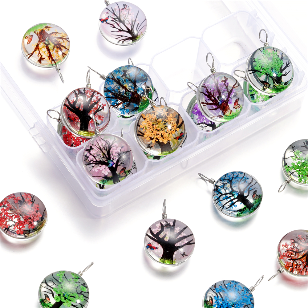 5pcs/lot 20x29mm Jewelry Cryst - مراجعة Birth Flower Necklace وسعره