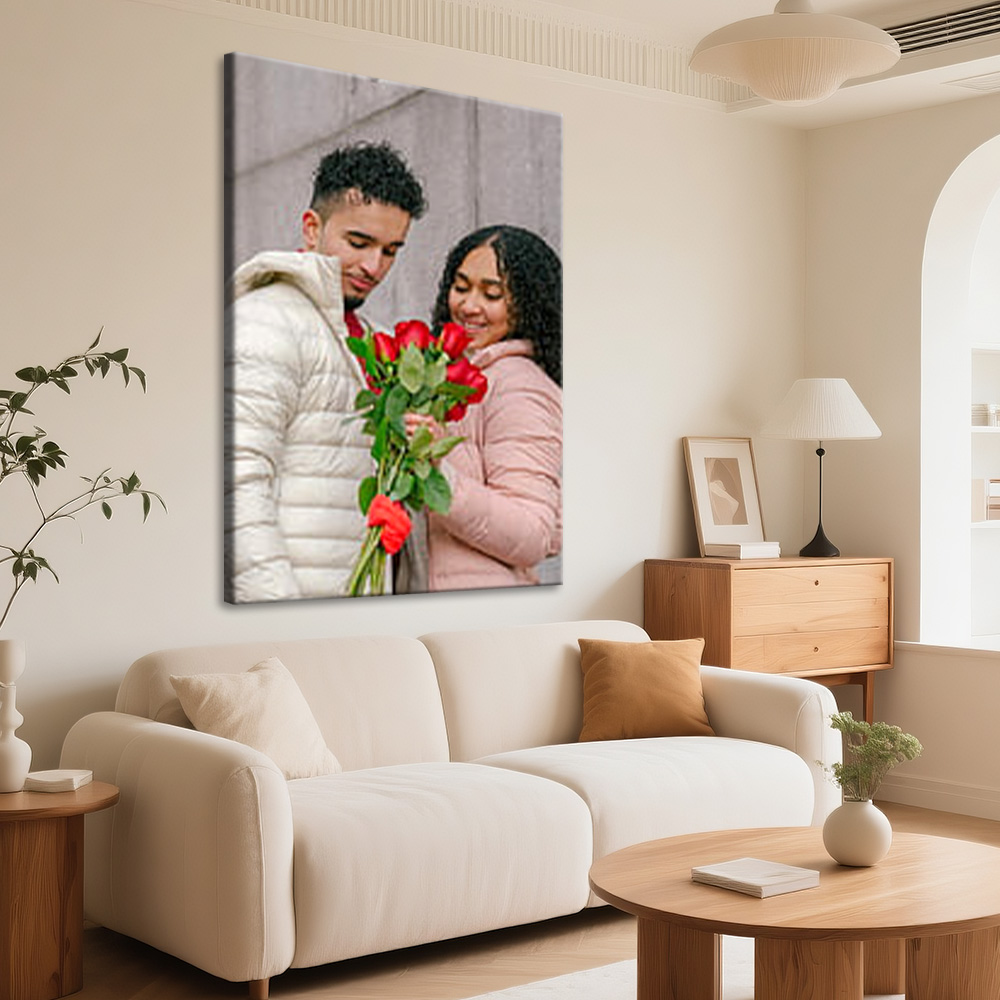 1 Pc Customized Photos on Canv - مراجعة Engraved Wood Frame وسعره