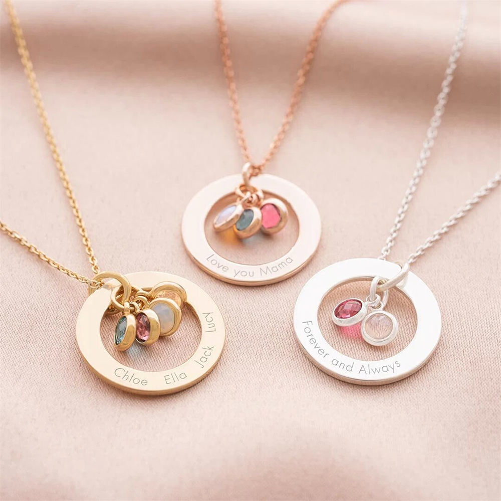 Custom Birthstone Eternal Ring - مراجعة Birth Flower Necklace وسعره