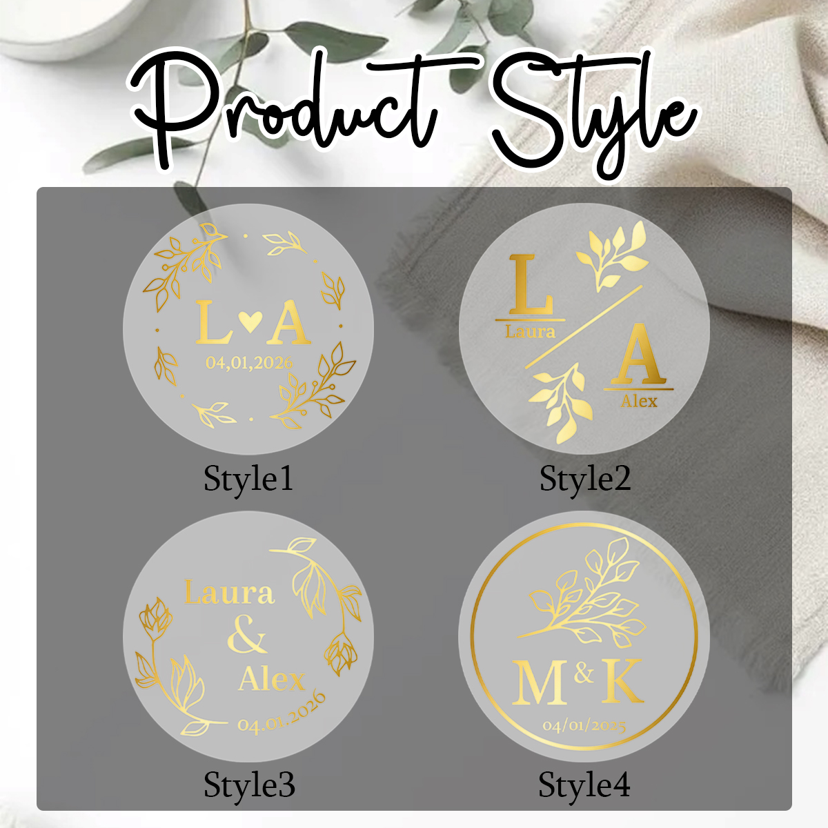 30/60/120/240pcs Custom Text R - مراجعة Personalised Candle Label وسعره