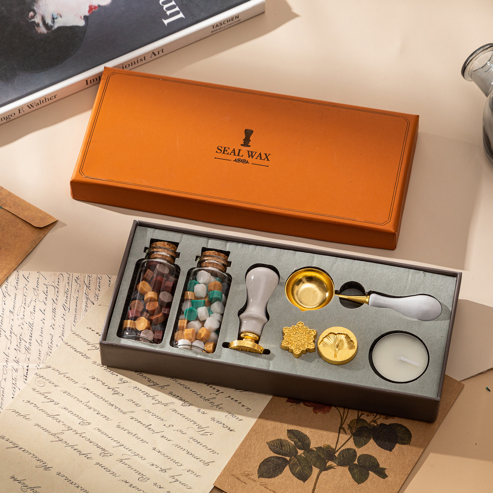 【HOT】Wax Seal Stamp Kit with 3 - مراجعة Wax Seal Letter Kit وسعره