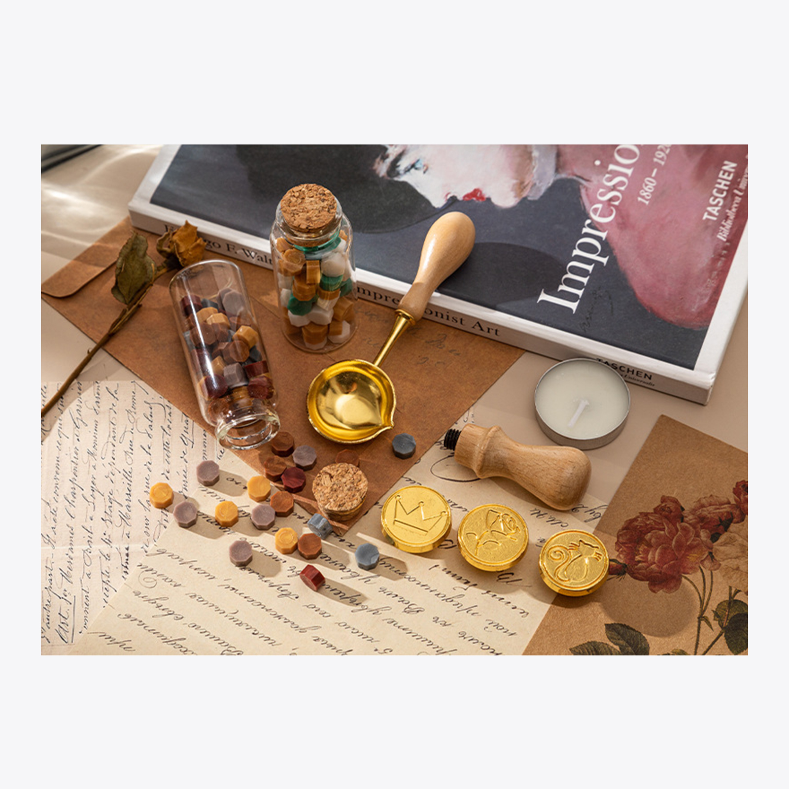 【HOT】Wax Seal Stamp Kit with 3 - مراجعة Wax Seal Letter Kit وسعره