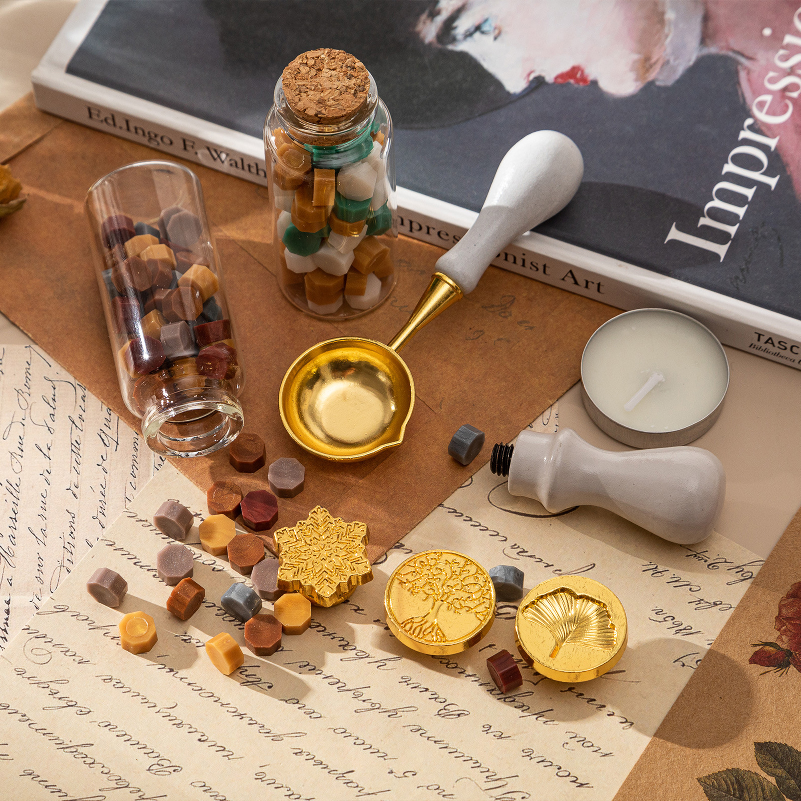 【HOT】Wax Seal Stamp Kit with 3 - مراجعة Wax Seal Letter Kit وسعره