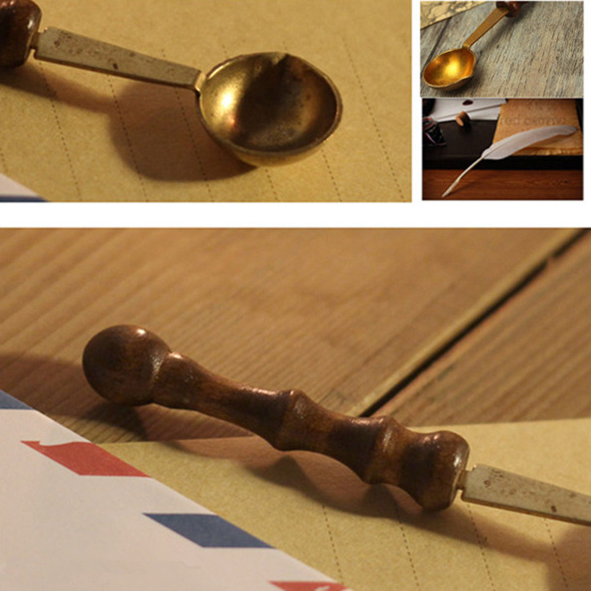 Premium Wood Handle Copper Wax - مراجعة Wax Seal Letter Kit وسعره