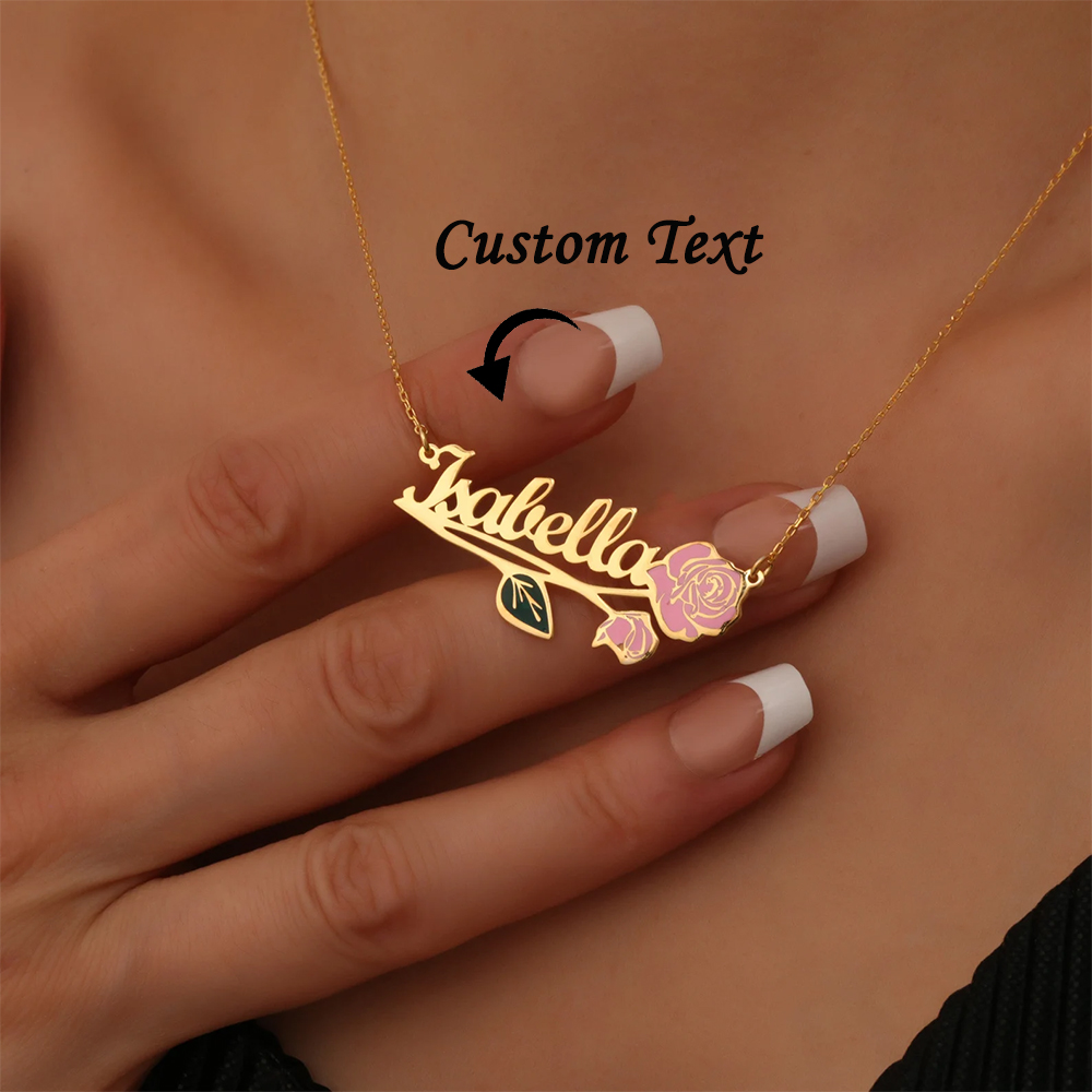 Personalized Colorfuls Birth F - مراجعة Name Necklace Custom وسعره