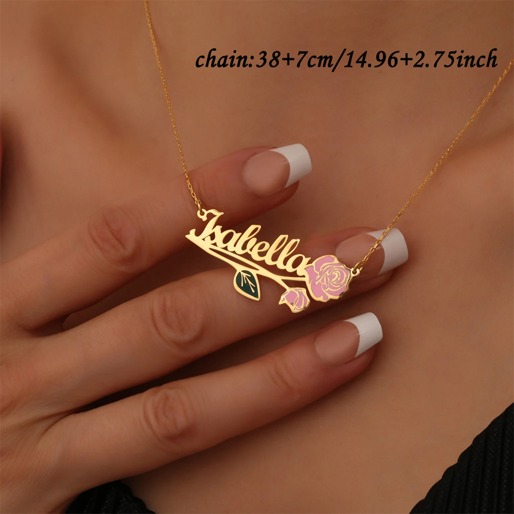 Personalized Colorfuls Birth F - مراجعة Name Necklace Custom وسعره
