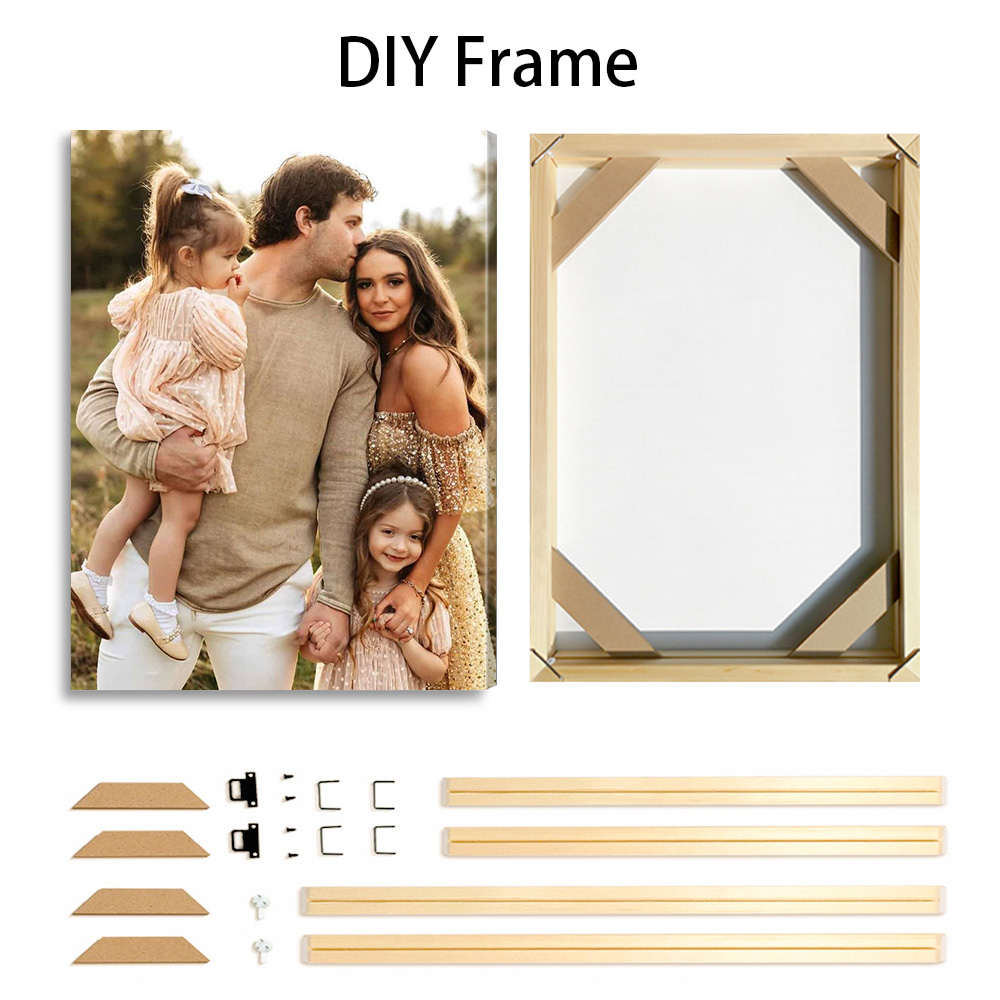 1 customized photo canvas, opt - مراجعة Engraved Wood Frame وسعره