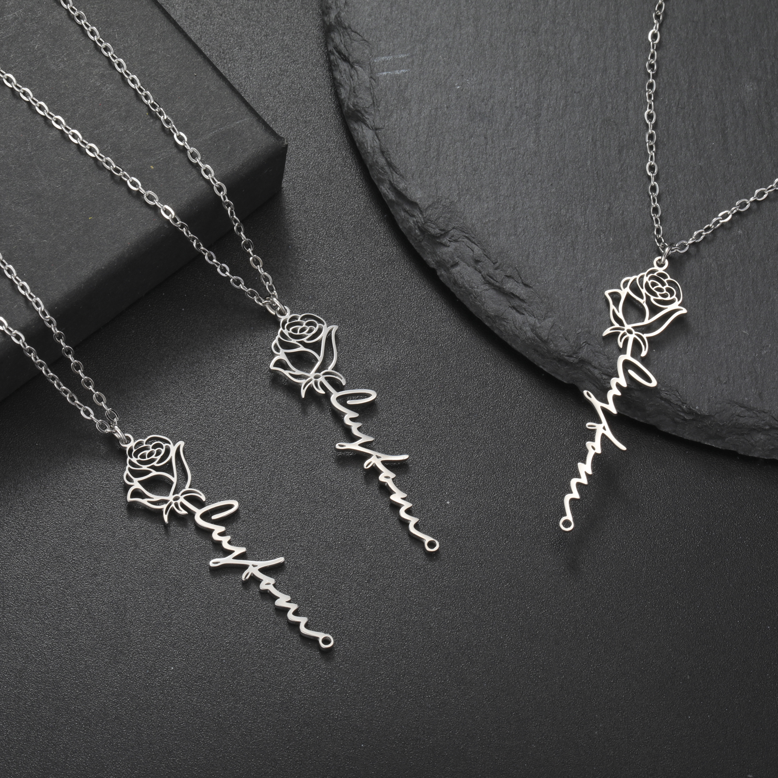 Sipuris Personalized Custom Na - مراجعة Birth Flower Necklace وسعره
