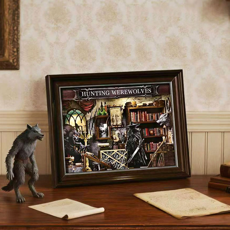 DIY 3D Wooden Book Nook Kit Mi - مراجعة Engraved Wood Frame وسعره