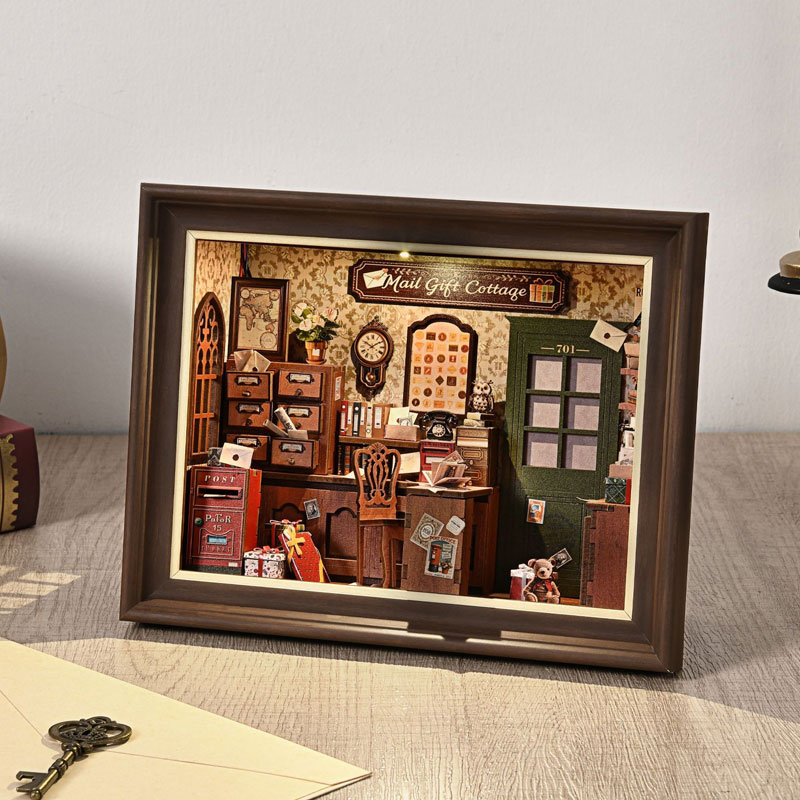 DIY 3D Wooden Book Nook Kit Mi - مراجعة Engraved Wood Frame وسعره