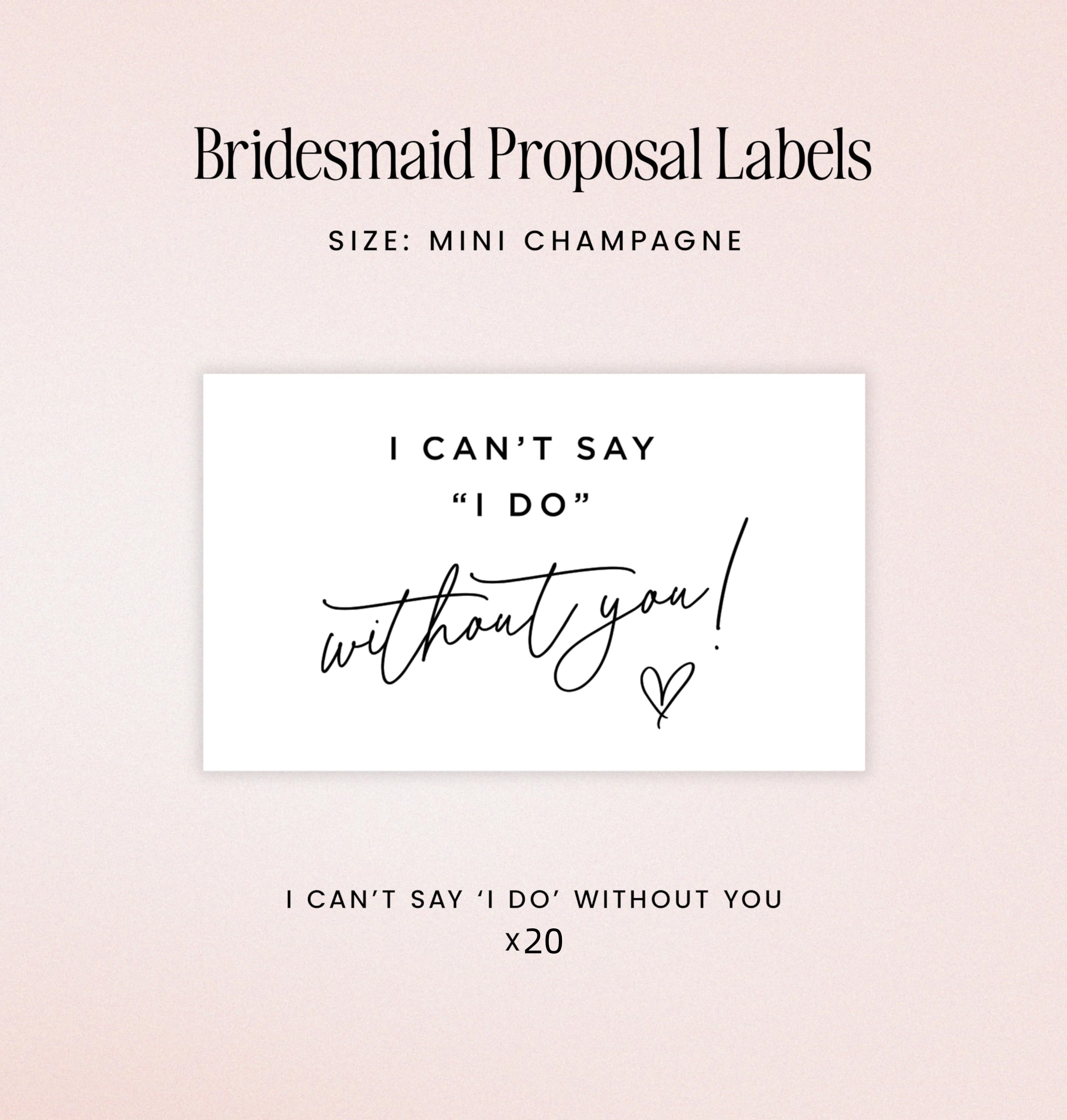 Bridesmaid Proposal Mini Champ - مراجعة Personalised Candle Label وسعره