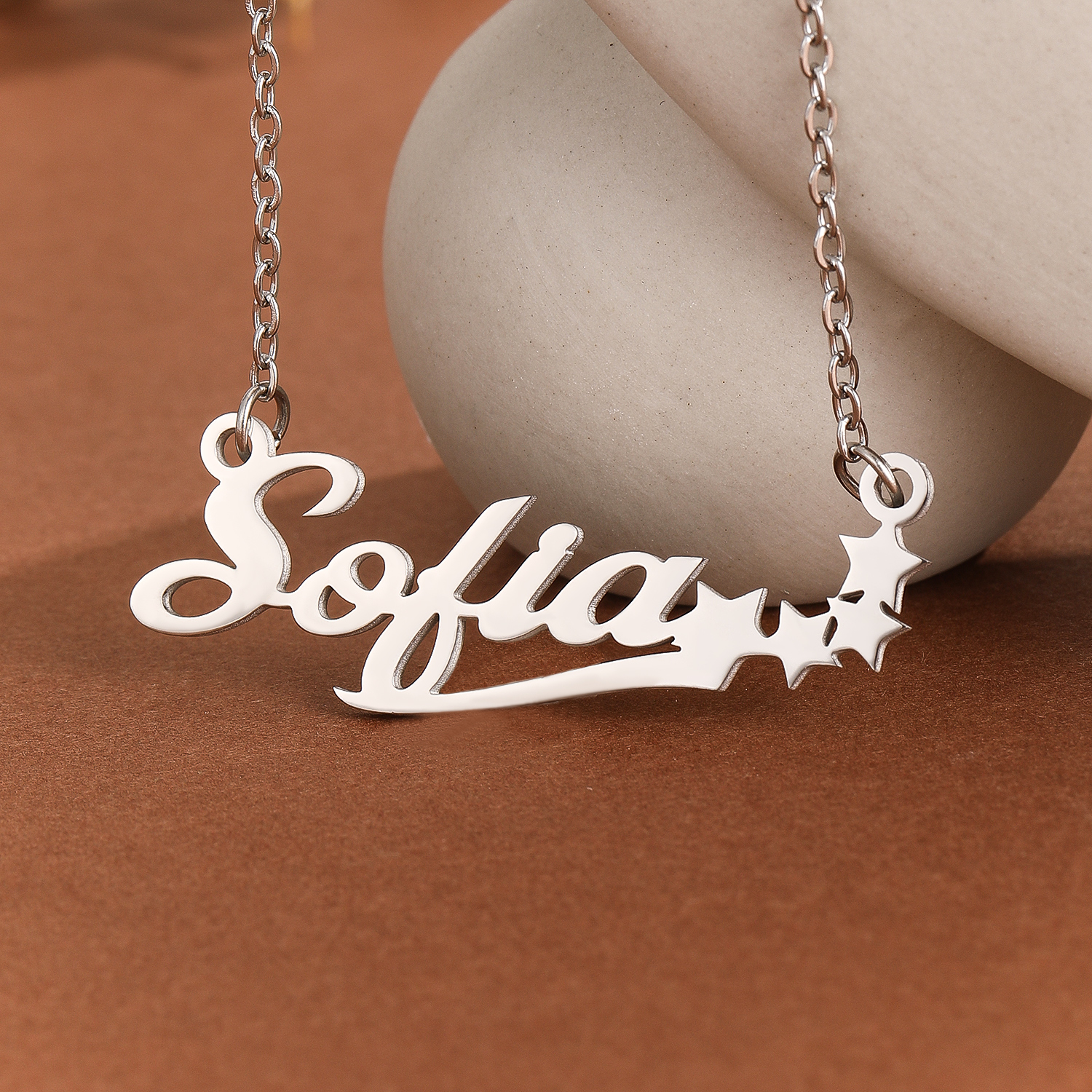 Stainless Steel Star Letter Pe - مراجعة Name Necklace Custom وسعره