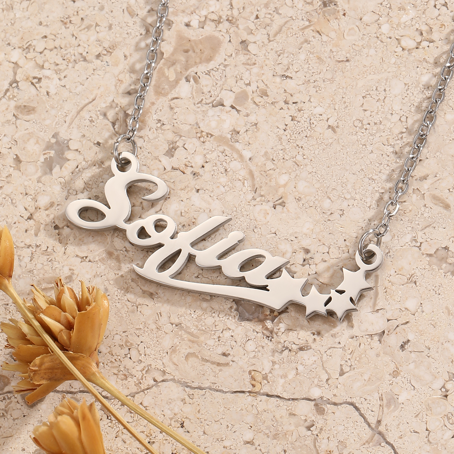 Stainless Steel Star Letter Pe - مراجعة Name Necklace Custom وسعره