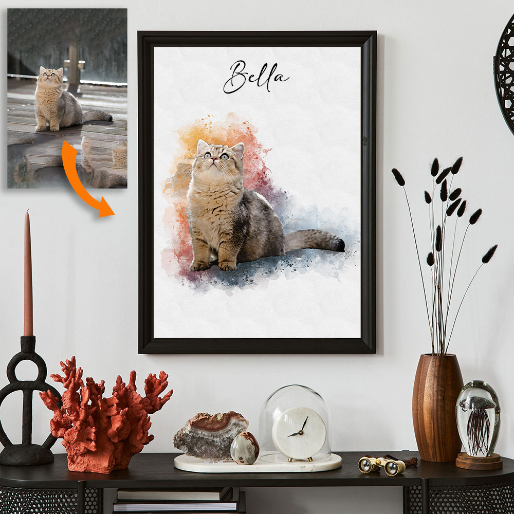Custom Pet Portrait from Photo - مراجعة Pet Portrait Custom وسعره