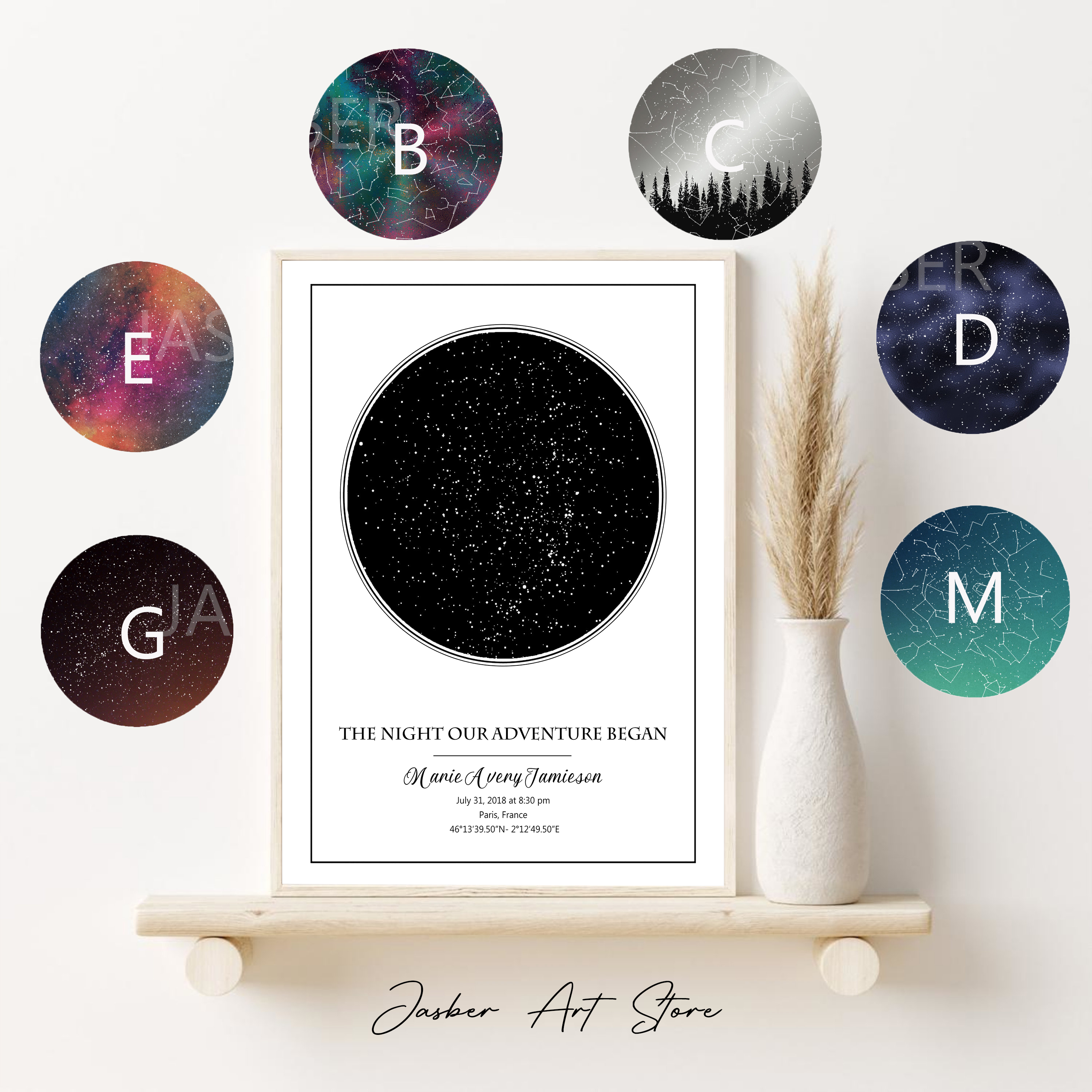 Personalized Star Map Poster B - مراجعة Custom Star Map وسعره