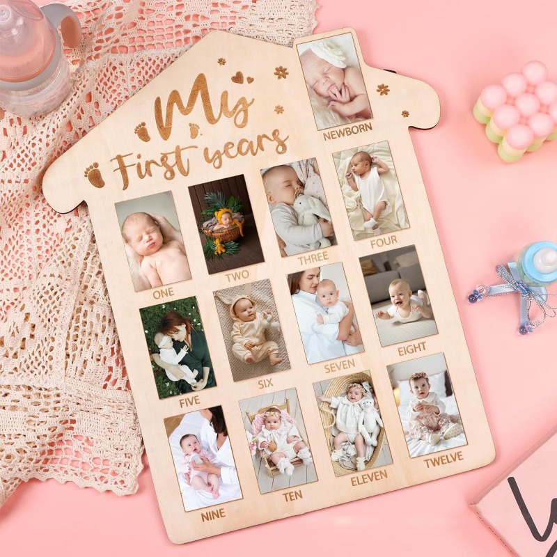Wooden Baby Commemorative Phot - مراجعة Engraved Wood Frame وسعره