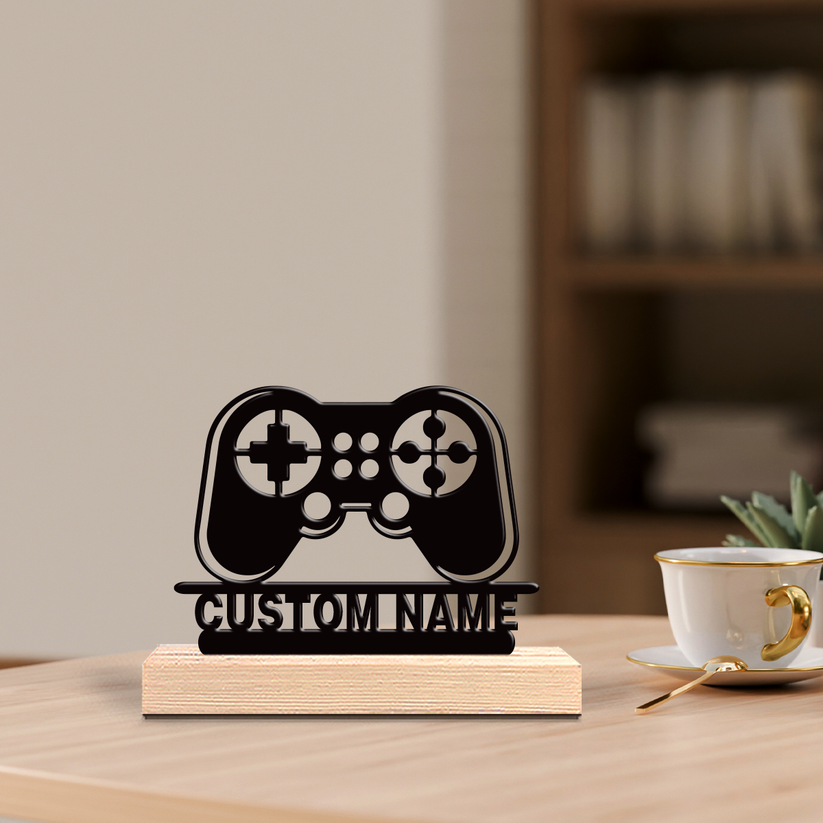 1pc Personalized Custom Game c - مراجعة Engraved Wood Frame وسعره