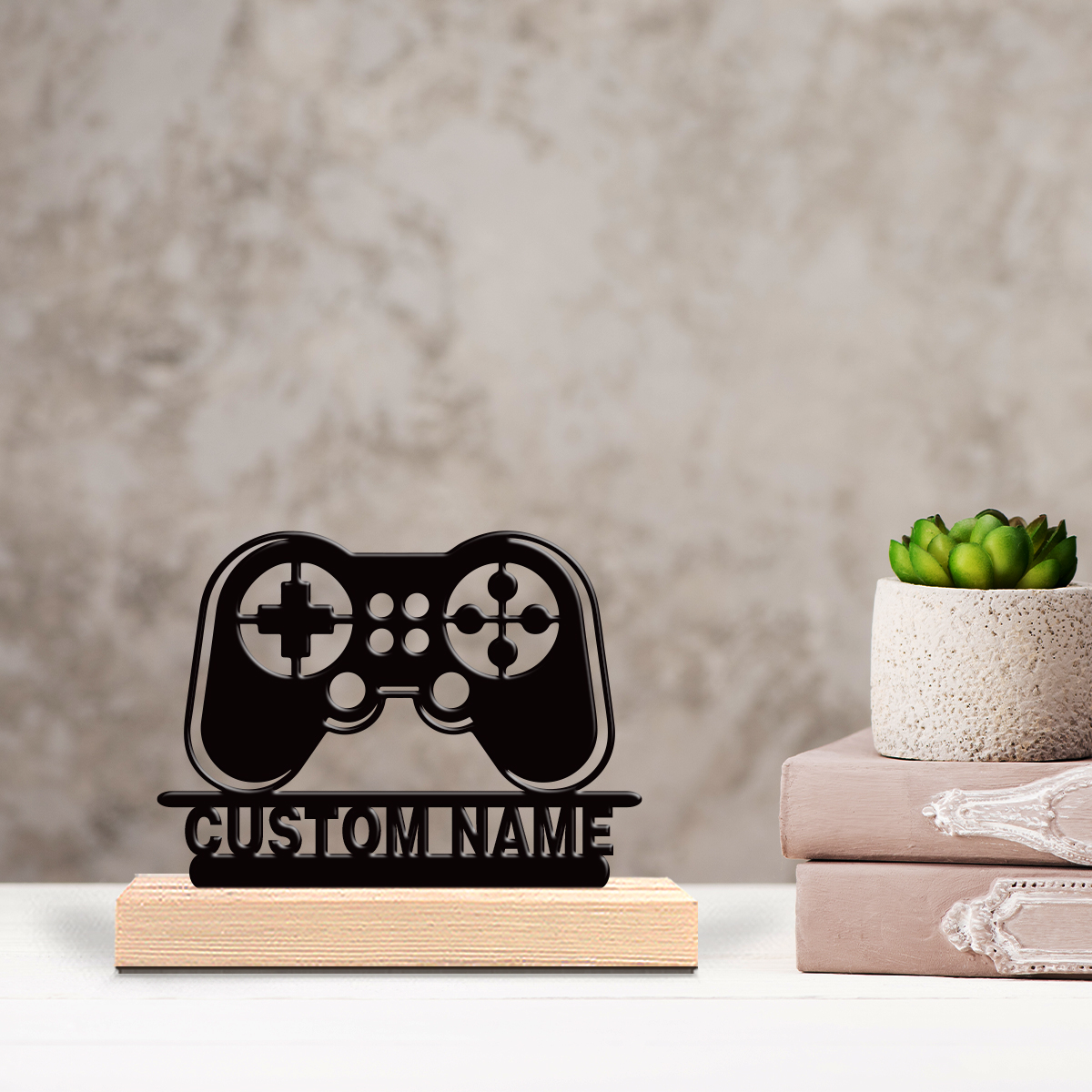 1pc Personalized Custom Game c - مراجعة Engraved Wood Frame وسعره