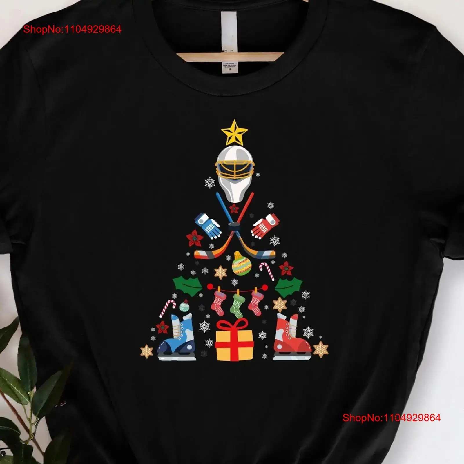 Hockey Christmas Tree T Shirt  - مراجعة Family Tree Print وسعره