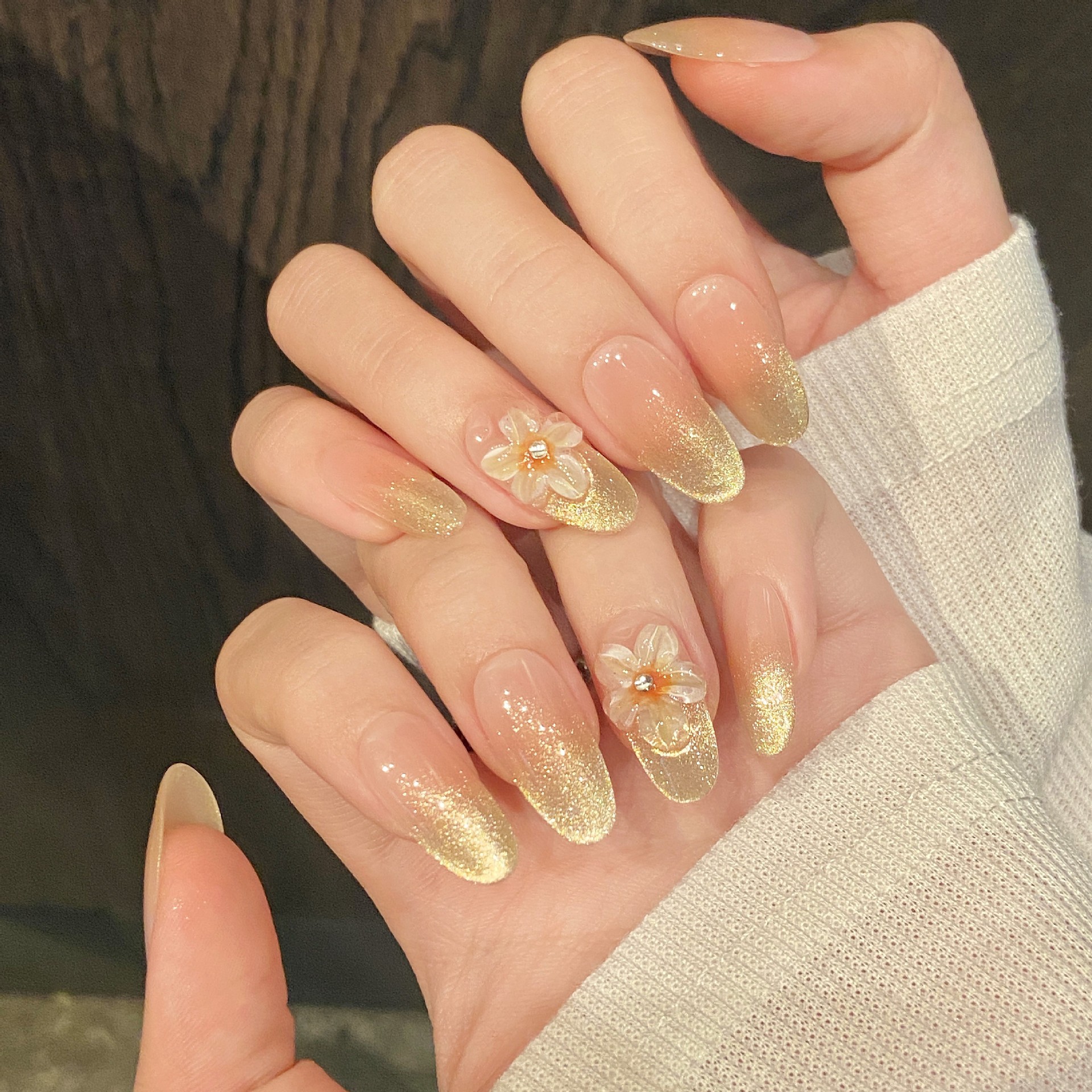 10pcs Handmade Press on Nails  - مراجعة Pressed Flower Art وسعره
