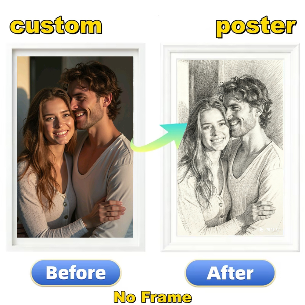 Custom photos to black and whi - مراجعة Pet Portrait Custom وسعره