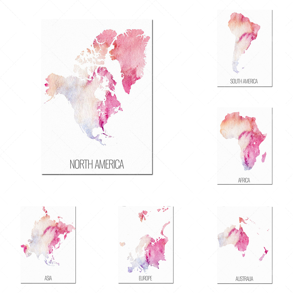 6 continent poster set, North  - مراجعة Custom Star Map وسعره