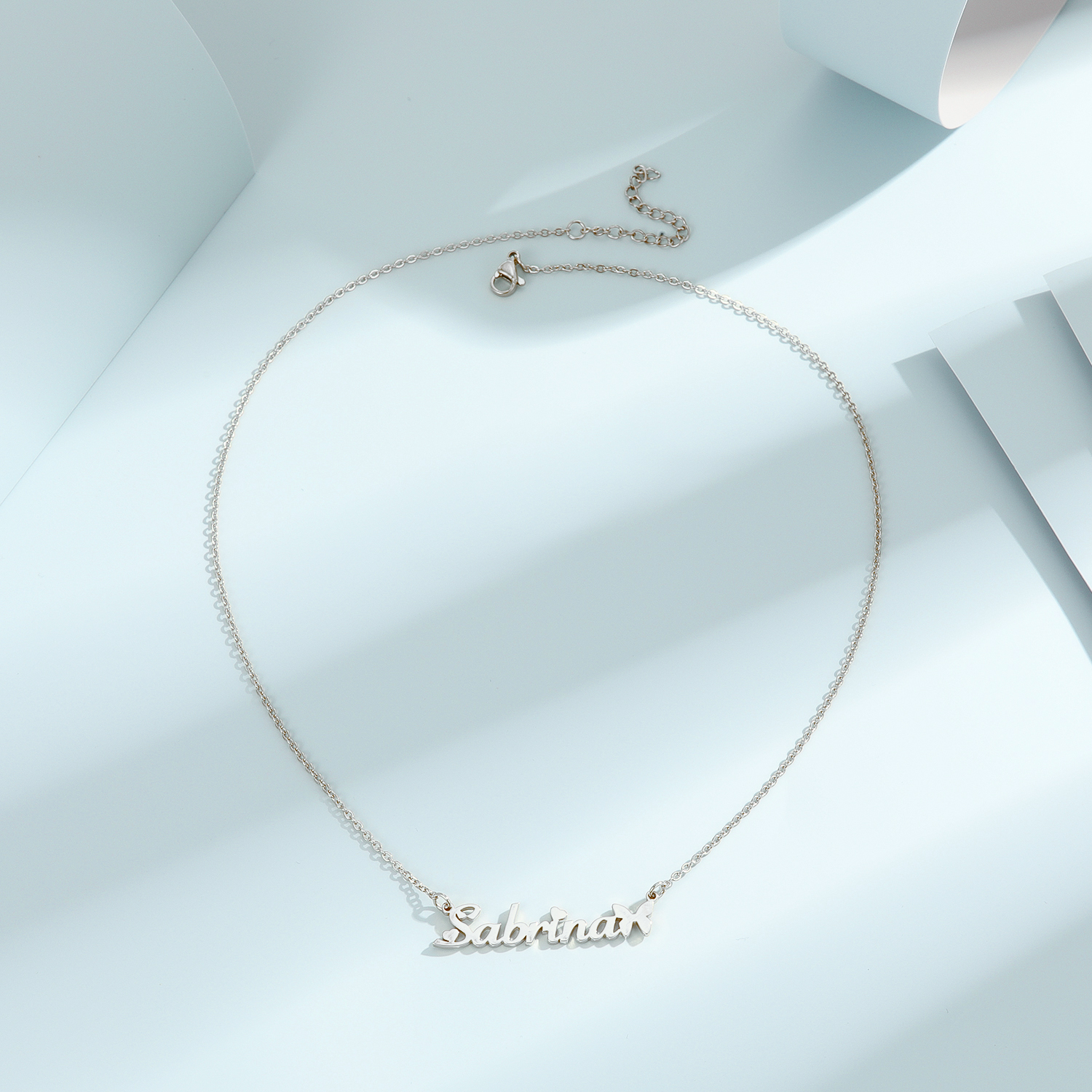 1pc Personalized Butterfly Nam - مراجعة Name Necklace Custom وسعره