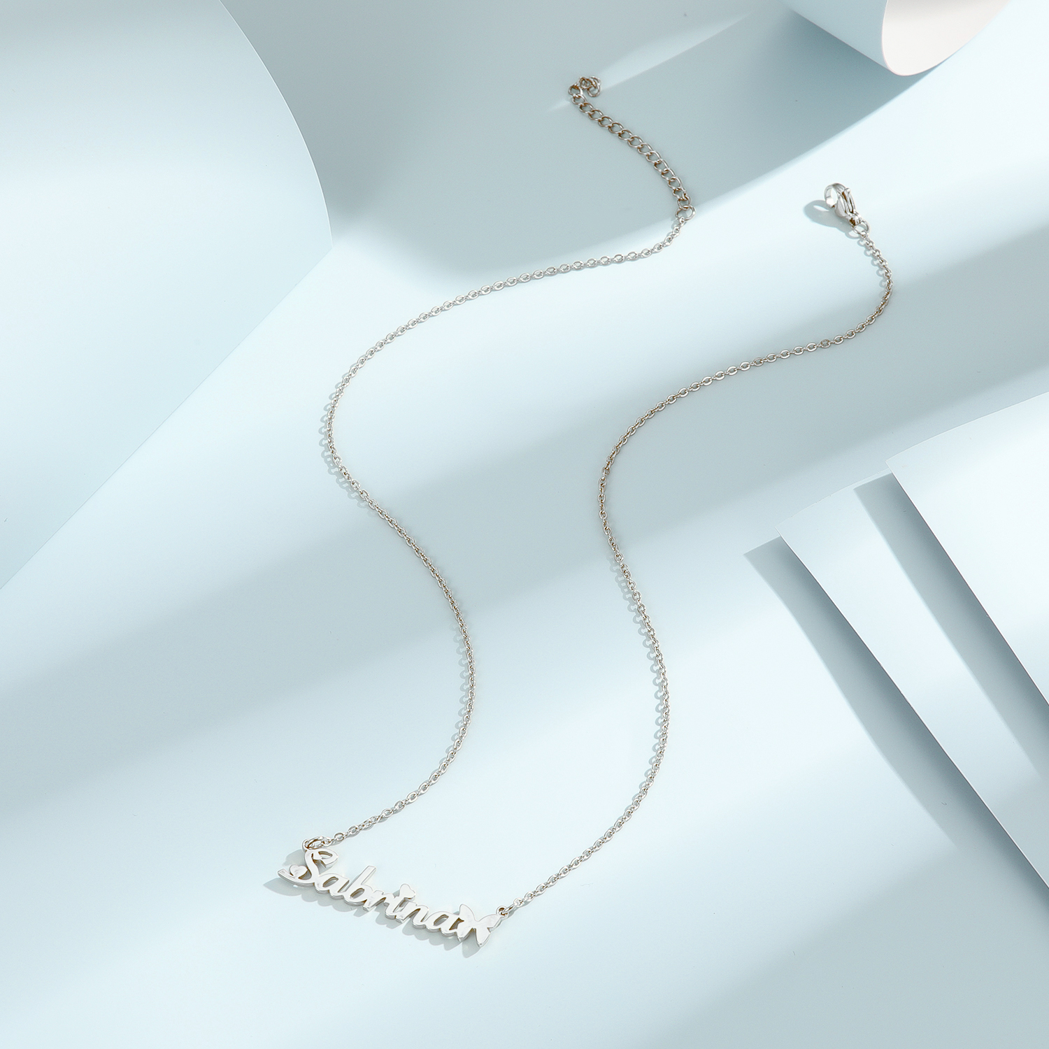 1pc Personalized Butterfly Nam - مراجعة Name Necklace Custom وسعره