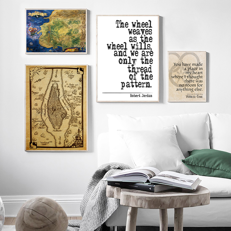 The Wheel of Time Map Poster P - مراجعة Custom Star Map وسعره