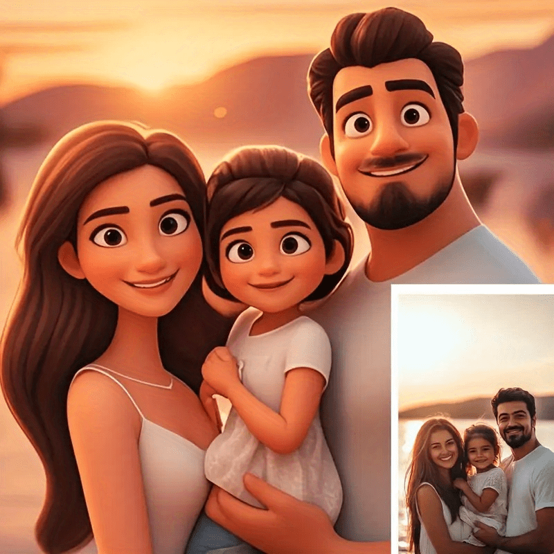 Customizable Cartoon Portrait  - مراجعة Pet Portrait Custom وسعره