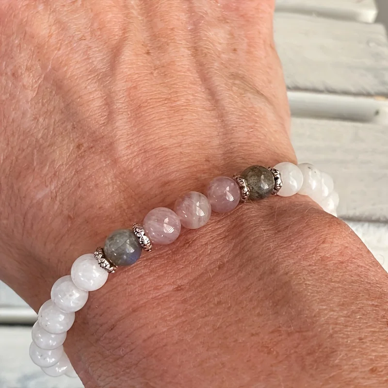 New Moonstone, Labradorite and - مراجعة Coordinates Bracelet وسعره