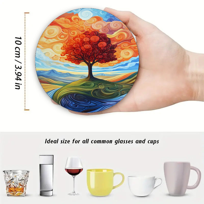 4 tree print coasters, suitabl - مراجعة Family Tree Print وسعره