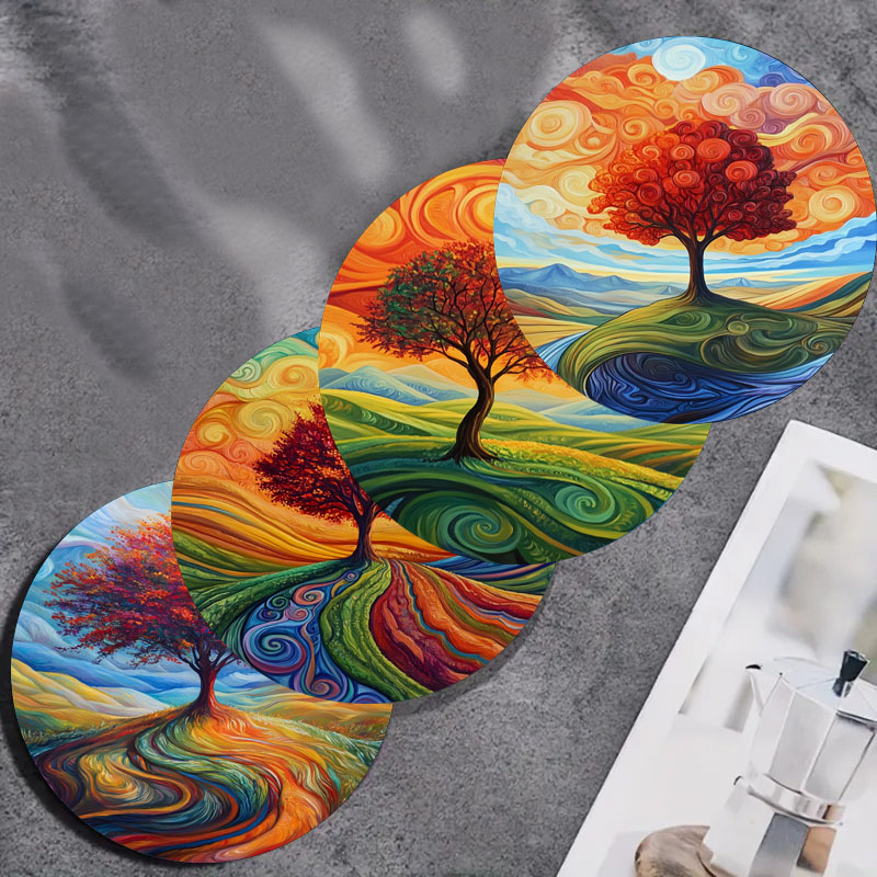 4 tree print coasters, suitabl - مراجعة Family Tree Print وسعره